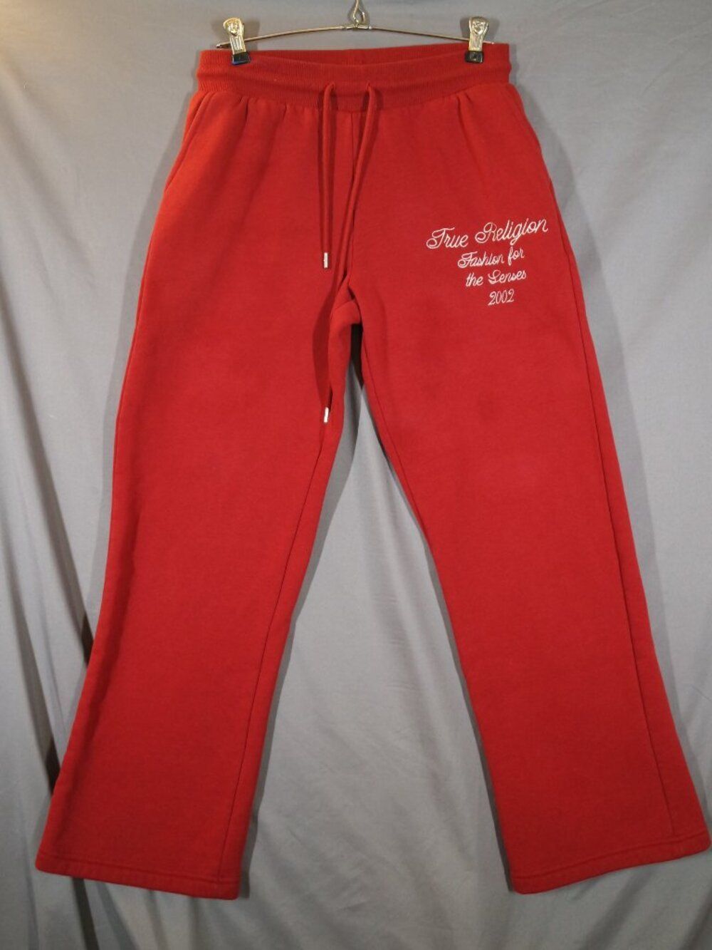 True Religion Women’s Red Straight Leg Sweatpants XS Fashion For The Senses Jogg